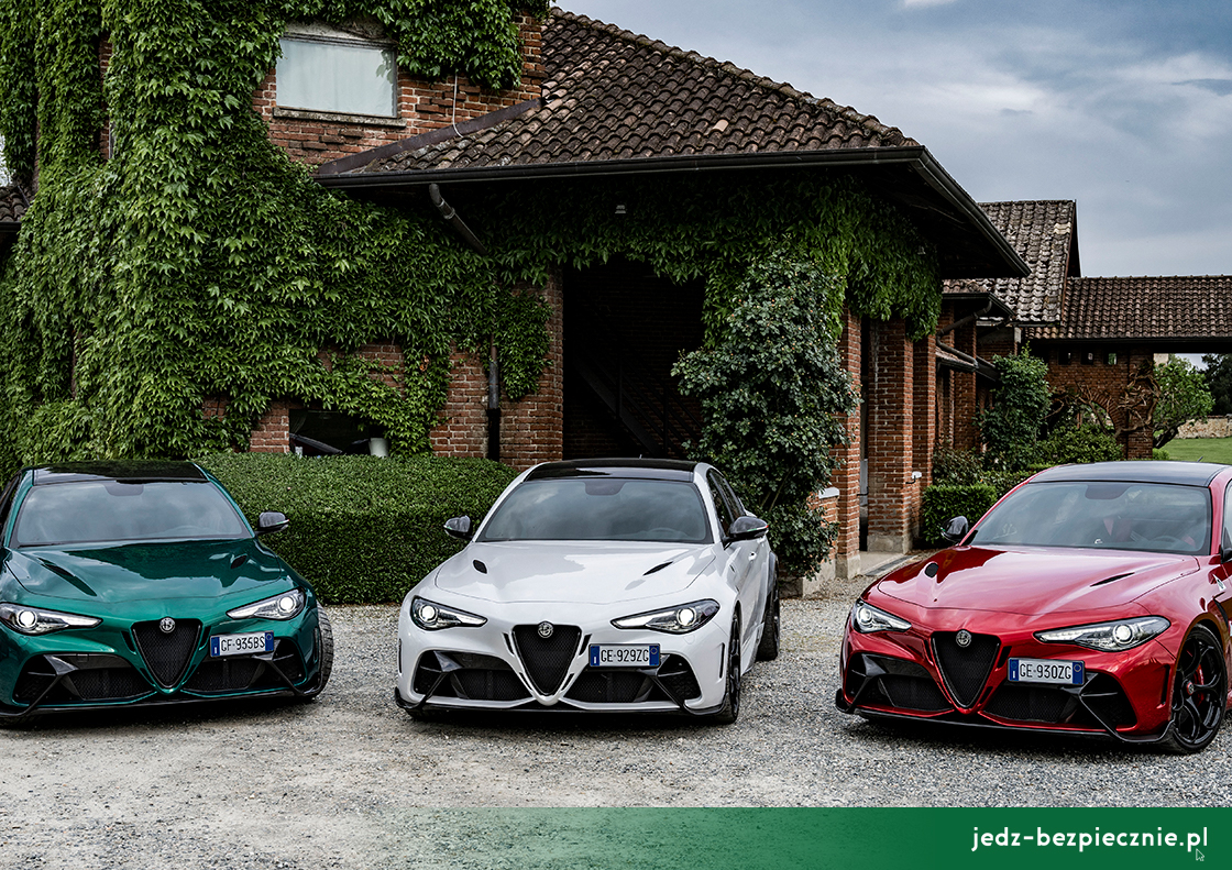 Premiera tygodnia - Alfa Romeo Giulia GTA - trzy wersje kolorzystyczne nadwozia Montreal Green, Trophy White i Etna Red nawiązują do flagi Włoch